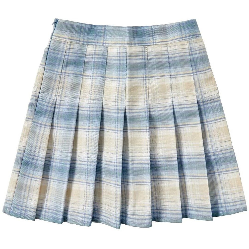 Blue Plaid Pleated Tennis Skirts Plus Size Athletic Skirt Cheer Skater Uniform Skorts Homecoming Dress Light 3XL