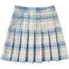 Blue Plaid Pleated Tennis Skirts Plus Size Athletic Skirt Cheer Skater Uniform Skorts Homecoming Dress Light 3XL view 1