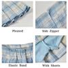 Blue Plaid Pleated Tennis Skirts Plus Size Athletic Skirt Cheer Skater Uniform Skorts Homecoming Dress Light 3XL view 4