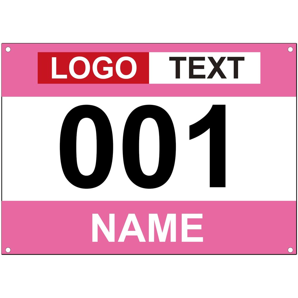 Muka Custom Race Bibs, Tyvek Bib Numbers 001-300, 8-1/4 x 6 Inch Full Printing Marathon Race Number