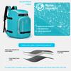 Ski Boot Bag, 50L Ski Boot Travel Backpack, Waterproof Ski and Snowboard Boots, Skiing and Snowboarding Travel Luggage for Ski Helmet, Goggles, Snowboard, Gloves & Accessories (Lake Blue) view 4