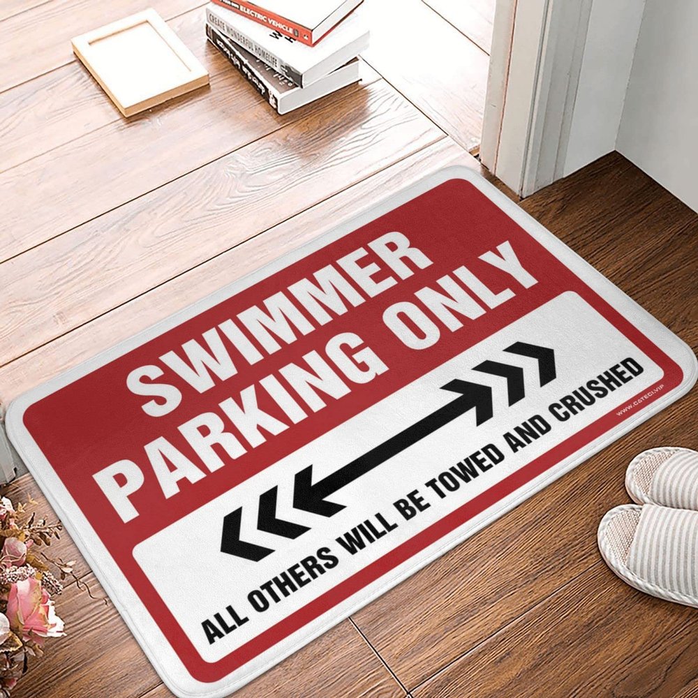 CakJuice Porch Rugs Outdoor Swimmer Parking Only Rug Front Door Rug Outdoor Fall Outdoor Doormat (Size : 50X80CM)