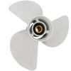 FAWAY 1411-K Boat Aluminum Outboard Propeller for Yamaha 6E5-45954-00-EL - for Yamaha Outboard Engines 60HP 70HP 75HP 80HP 85HP 90HP 115HP 130HP Replace 6E5-45954-00-0015 Spline Tooth view 1