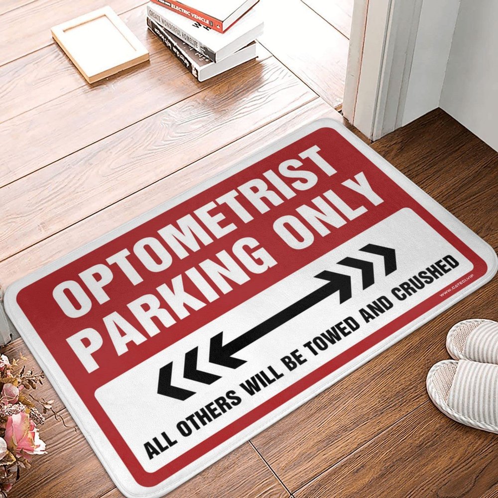 Funny Front Door Mat Outdoor Optometrist Parking Only Rug Doormat Rug Cave Man Bar (Size : 65X90CM)