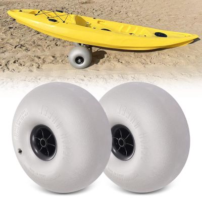 YIYIBYUS Beach Inflatable Wheels, 16" Replacement Balloon Wheels 16 Inch Big Beach Sand Tires DIY Beach Wheels for Kayak Dolly Canoe Carts Buggy (2-Pack)