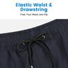 JOYSON Mens Swim Trunks with Compression Liner Quick Dry 5" Beach Shorts Workout Shorts with Pockets Dark Blue L view 4