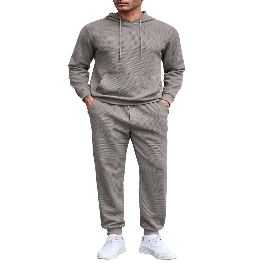 COOFANDY Men's Tracksuits 2 Pieces Waffle Hoodies Sweatsuit Sets Sports Jogging Suit Set