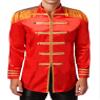 Agoky Mens Hippie Music Star 1960s Xmas SGT Sergeant Pepper Jacket Halloween Costumes Red Small view 1