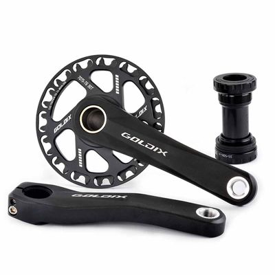 NaLsa Single Speed Crankset Replacement Chainring 32T/34T/36T/38T/40T/42T Crank Arm Set with Shaft for City Folding Bicycle (Color : 30t, Size : 160mm)