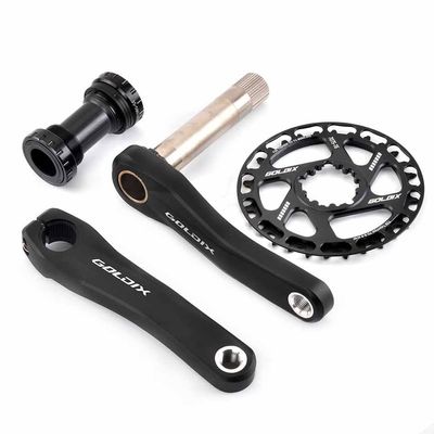 NaLsa Single Speed Crankset (Crankarms,Single Tooth Disc, Shaft) GOLDIX-RD Crank Arm Set is 110mm/127mm/140mm/150mm/155mm/160mm for City Folding Bicycle (Color : 36t+shafts, Size : 150mm)
