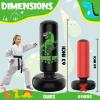 JUOIFIP Larger Stable Dinosaur Punching Bag for Kids, 66" Tall Sports Kids Teens Inflatable Punching Bag with Boxing Gloves, Gifts for Boys & Girls Age 5-12 for Practicing Karate, Taekwondo, MMA view 2