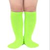 Zando Kids Soccer Socks Girls' Cotton Softball Socks - Long Knee High School Uniform Stockings for Boys & Girls Neon Green 6-9 Years view 1