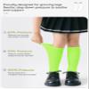 Zando Kids Soccer Socks Girls' Cotton Softball Socks - Long Knee High School Uniform Stockings for Boys & Girls Neon Green 6-9 Years view 4