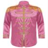 Agoky Mens Hippie Music Star 1960s Xmas SGT Sergeant Pepper Jacket Halloween Costumes Hot Pink X-Large view 3