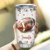 Hyturtle Personalized Gifts For Football American Lover - Birthday Christmas - Just A Girl Who Loves Football Custom Name Stainless Steel Tumbler 20oz With Lid - Gifts For Her Women Girl Friend view 3
