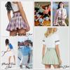 Cute Pleated Skirts for Girls High Waisted Skirt Tennis Golf Skorts with Shorts School Uniform Ligh Blue Plaid 4 view 2
