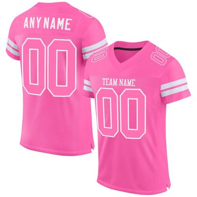 Custom Football Jersey for Men Women Youth, Pink and Pink White, Athletic Sports Shirt Personalized Stitched Printed Name Number