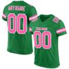 Custom Football Jersey for Men Women Youth, Color Green and Pink White, Athletic Sports Shirt Personalized Stitched Printed Name Number view 1