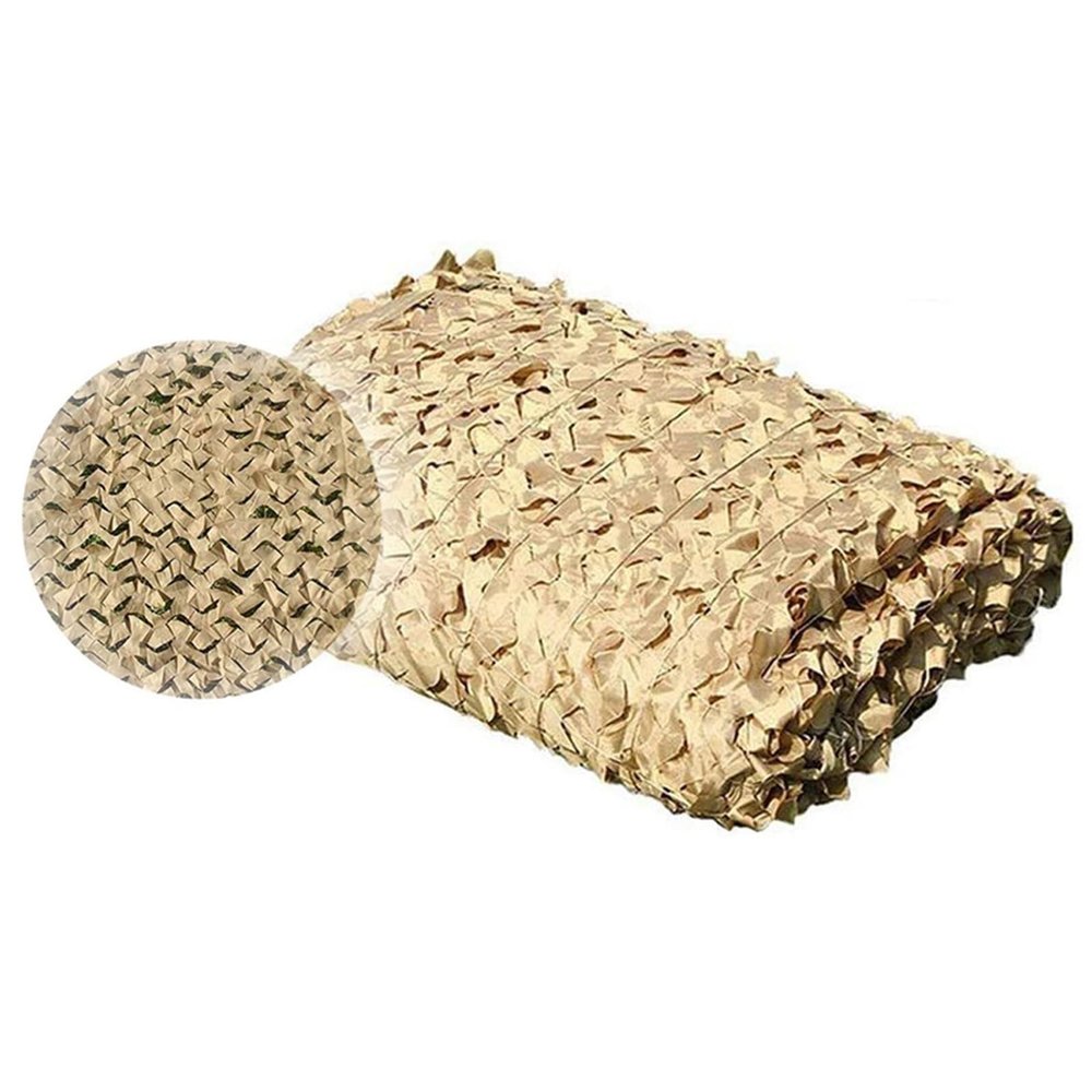 ELZEM Breathable Camo Netting for Garden Pergola, Military Hunting Camouflage Net, 1x1m 2x2m 3x3m 4x4m 5x5m 6x6m 7x7m 8x8m 10x10m 12x12m - Beige (Size : 1x4m/3.2x13.1ft)