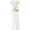 YOOJIA Halloween Arabian Prince Costume for Mens Deep V Neck Loose Jumpsuit Folk Hero Cosplay Fancy Dress White 3X-Large view 4