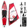 Spatium Inflatable Windsurf Board with Sail 5.0m Windsurfing Board and Sail for Newbie Friendly Windsurfer Color Red view 1