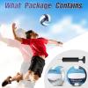 Lenwen 2 Pack Beach Volleyball Official Size 5 for Indoor Outdoor, Waterproof Soft Volleyball with Pump for Adult Beginner Beach Game Gym(Light Blue-Dark Blue, Light Blue-Silver) view 3