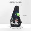 RLDOBOFE Astronaut And Alien pint Unisex Chest Bags Crossbody Sling Backpack Lightweight Daypack for Travel Hiking view 3