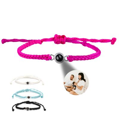 ChiCoko Barbie Personalized Projection Bracelet, Customized Stone Bracelet with Picture for Mothers Day Birthday Anniversary Memorial Gifts