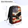 AdaNti American Flag Fly Eagle print Backpacks Waterproof Light Shoulder Bag Casual Daypack For Work Traveling Hiking view 4