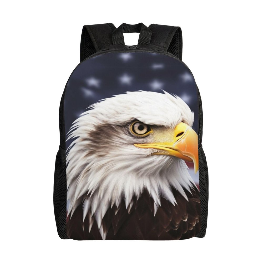 AdaNti Bald eagle print Backpacks Waterproof Light Shoulder Bag Casual Daypack For Work Traveling Hiking