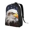 AdaNti Bald eagle print Backpacks Waterproof Light Shoulder Bag Casual Daypack For Work Traveling Hiking view 2