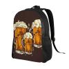 AdaNti Beer print Backpacks Waterproof Light Shoulder Bag Casual Daypack For Work Traveling Hiking view 2
