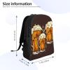 AdaNti Beer print Backpacks Waterproof Light Shoulder Bag Casual Daypack For Work Traveling Hiking view 4