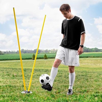 RENLXFI Agility Poles with Bases, Adjustable Height Telescoping Soccer Training Slalom Poles, for so Many Different Drills, Outdoor Traning Equipment (Size : 2pole)