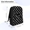 AdaNti Black White Polka Dots(1) print Backpacks Waterproof Light Shoulder Bag Casual Daypack For Work Traveling Hiking view 4