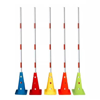 RENLXFI Professional Soccer Training Poles Kit, Flexible Training Cones and Agility Poles, Multi-Sports Practice Equipment for Kids Pets Adult, 5pc Set (Size : 180cm/70.9in)