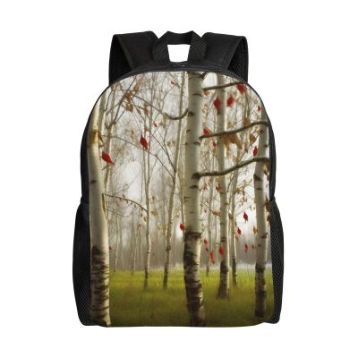 AdaNti Birch Trees(1) print Backpacks Waterproof Light Shoulder Bag Casual Daypack For Work Traveling Hiking