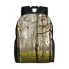 AdaNti Birch Trees(1) print Backpacks Waterproof Light Shoulder Bag Casual Daypack For Work Traveling Hiking view 1