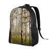 AdaNti Birch Trees(1) print Backpacks Waterproof Light Shoulder Bag Casual Daypack For Work Traveling Hiking view 2