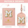 COSHAYSOO Pink Passport Cover Case Holder and Luggage Tag Set for Travel Women Teenager Girls with Initial Monogrammed Letter, Personalized Traveler Gifts Traveling Essential Accessories M view 4