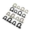 BREAKA 1 Pcs Stainless Steel Carabiner D Bow Shackle Fob Key Ring Keychain Hook Screw Joint Connector Buckle Solid Metal 2 Size (Color : Matte Black, Size : B-S1) view 4