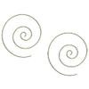14-16GA Stainless Steel Large Spiral Coiled Hoop Earrings, Sold as a Pair (1.2mm (16GA), Gold Tone) view 1