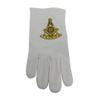 Masonic Regalia Past Master 100% Cotton Gloves pair machine embroidered (L) view 2