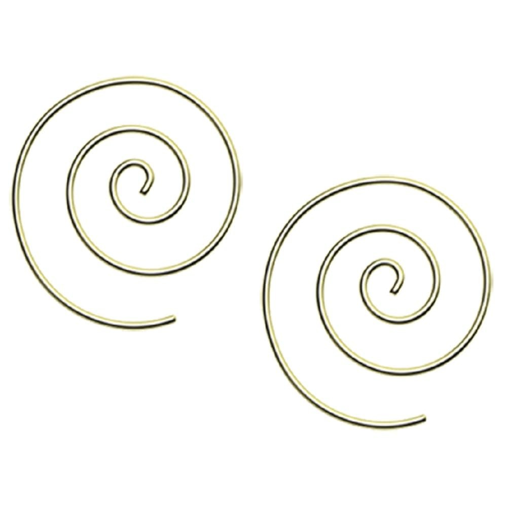 14-20GA Stainless Steel Small Spiral Coiled Hoop Earrings, Sold as a Pair (1.2mm (16GA), Gold Tone)