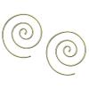 14-20GA Stainless Steel Small Spiral Coiled Hoop Earrings, Sold as a Pair (1.2mm (16GA), Gold Tone) view 1