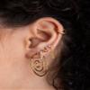 14-20GA Stainless Steel Small Spiral Coiled Hoop Earrings, Sold as a Pair (1.2mm (16GA), Gold Tone) view 3