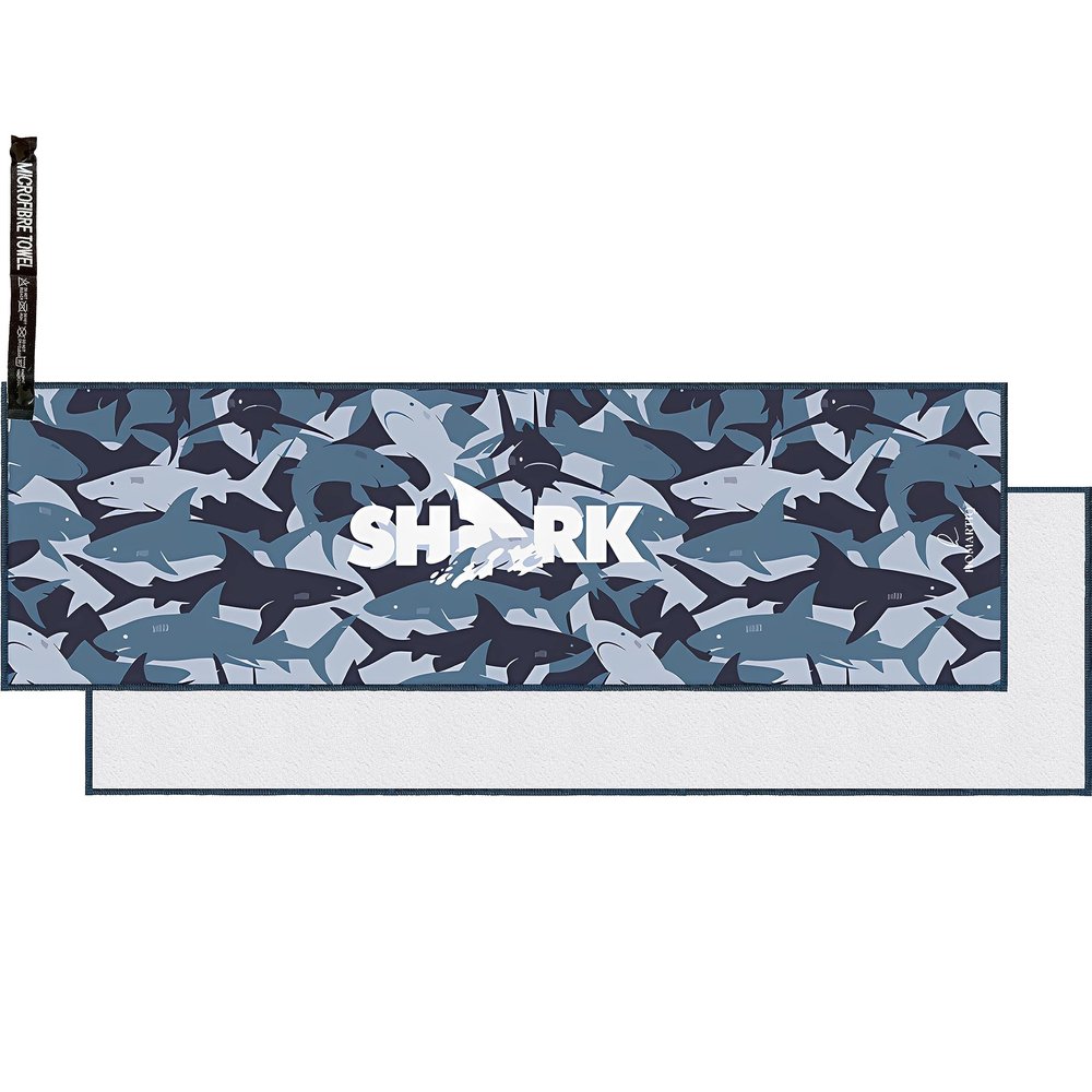 HOMARTIQ Premium Microfiber Sports Towel: Design for Gym, Fitness, Sports, Running, Outdoor, Yoga, Lightweight, High Absorbency, Soft Skin-Friendly, Non-Fading, Breathable (Grey Shark)