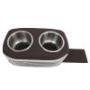 Boat Cup Holder, Portable Boat Organizer with Double Stainless Steel Cup Drink Holder, Pontoon Double Drink Holder for Marine, Boat, RV, Car, Truck, Yacht (Brown) view 1
