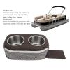 Boat Cup Holder, Portable Boat Organizer with Double Stainless Steel Cup Drink Holder, Pontoon Double Drink Holder for Marine, Boat, RV, Car, Truck, Yacht (Brown) view 2