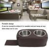 Boat Cup Holder, Portable Boat Organizer with Double Stainless Steel Cup Drink Holder, Pontoon Double Drink Holder for Marine, Boat, RV, Car, Truck, Yacht (Brown) view 3